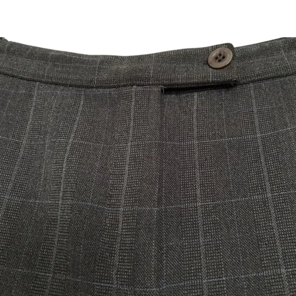 Worthington Petite Stretch Grey Plaid Business Casual Dress Pants - Picture 8 of 13